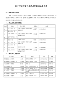 2017年云南大豆新品种区域试验方案