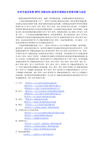 各种负温度系数 NTC 热敏电阻-温度传感器技术参数详解与选型