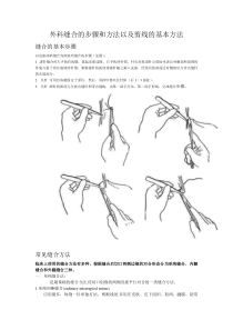 外科缝合的步骤和方法以及剪线的基本方法