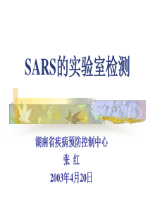 非典型肺炎(SARS)实验室培训)