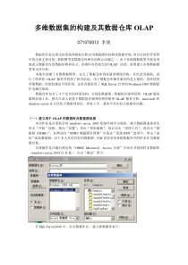 多维数据集的构建及其数据仓库OLAP