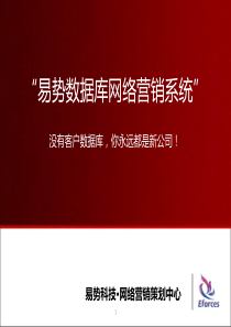 易势数据库网络营销系统实施方案