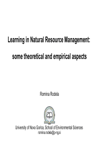 Learning in Natural Resource Management