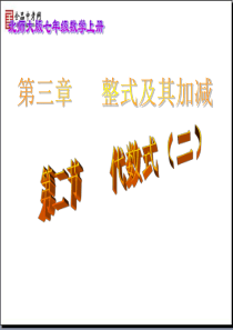 【精品课件二】3.2代数式