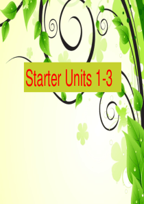 人教版七年级上册starter1-3复习