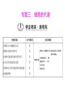 专题三 考点1 物质出入细胞的方式