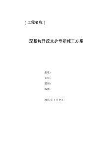 深基坑开挖支护专项施工方案--副本