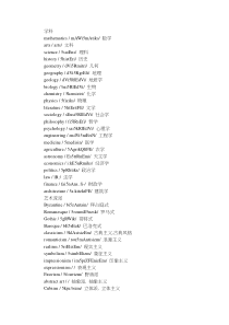 【日积月累】常用英语单词分类记忆