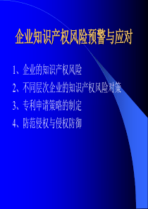 企业知识产权风险预警与应对