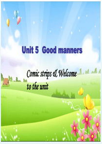 牛津译林版八下unit-5-Good-manners-comic-(共30张PPT)