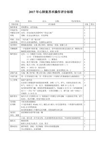 2017心肺复苏操作评分标准