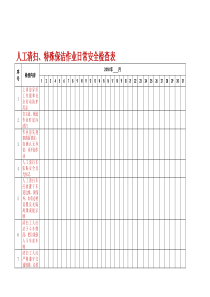 环卫日常安全检查表