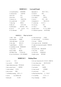 2015外延英语七下M1-M3词组