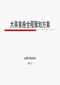 X年3月遂宁市大英首座全程策划方案67P