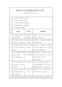 乒乓球-教学-单元计划