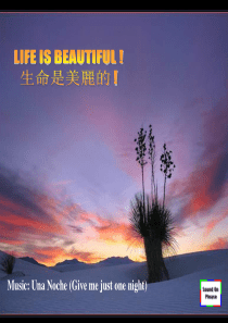 生命健康教育主题班会-生命是美丽的(课前欣赏)life+is+beautiful