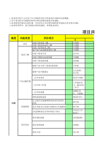 软件项目风险评估表