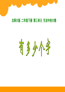 新北师大版二年级下册数学《-有多少个字》