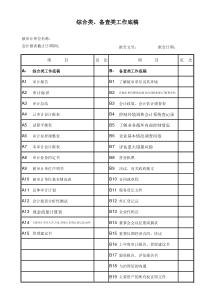 外部审计综合类备查类底稿