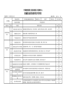 设备季度考核表