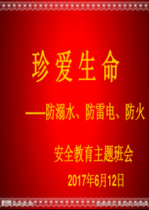 防溺水、防雷电安全教育主题班会PPT课件