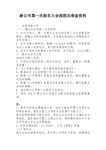 新公司第一次股东大会流程及注意事项