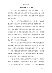 信息化部实习总结精选