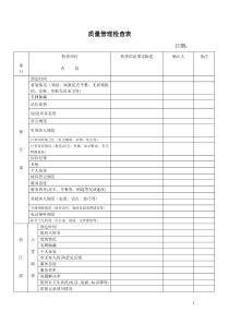 酒店质检表格