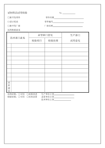 采购试制样品试用检验 