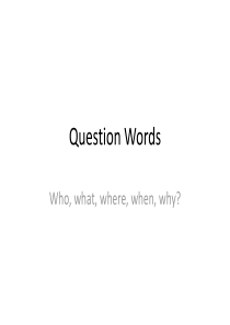 小学一年级英语-Question-Words---Who--what--where--when--w