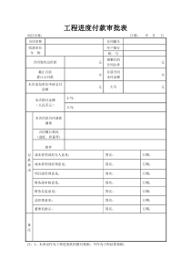 工程付款审批表格式正式模板