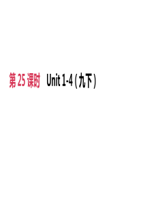 2019界牛津译林版英语中考九年级下册Units1-4复习课件