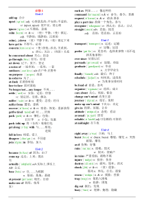 人教版必修1到选修8黑体单词带音标