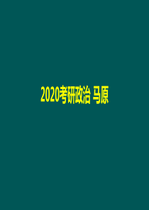 2020考研政治马原PPT-基础阶