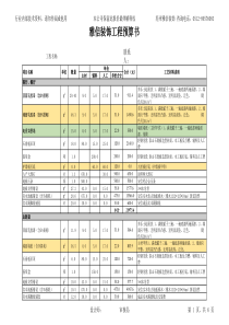 上海装修公司报价预算表