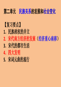 部编人教版七年级历史下册-第二单元--民族关系的发展和社会变化-复习(共41张PPT)