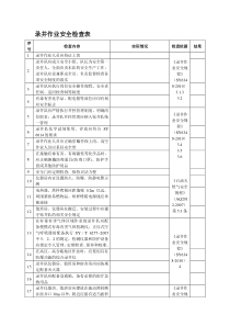 录井作业安全检查表