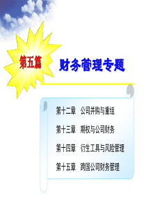 第十二章公司并购与重组(财务管理-东北财大谷祺、刘