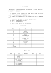 安全投入计划及台账