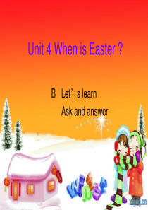 新PEP小学英语五年级下册第四单元第四课时Unit4-when-is-Easter-B-Lets-l