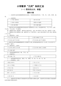 小学数学“几何”知识汇总