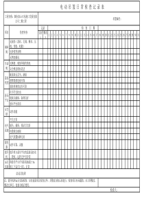 电动吊篮日常检查记录表