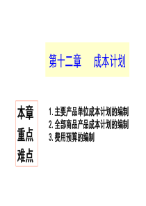 第十二章成本计划