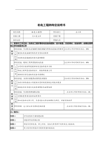 创新港湾工程公司总工室机电工程师岗位说明书