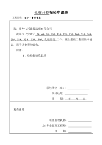 人工挖孔桩工程检验批质量验收记录表