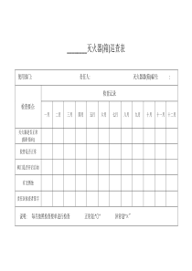 灭火器巡查表