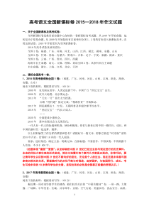 高考语文全国新课标卷2015—2018年作文试题