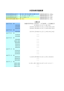 风管角钢用量测算