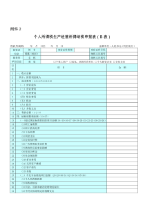 个人所得税生产经营所得纳税申报表(B表)