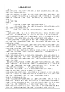 苏教版小学数学教学大纲